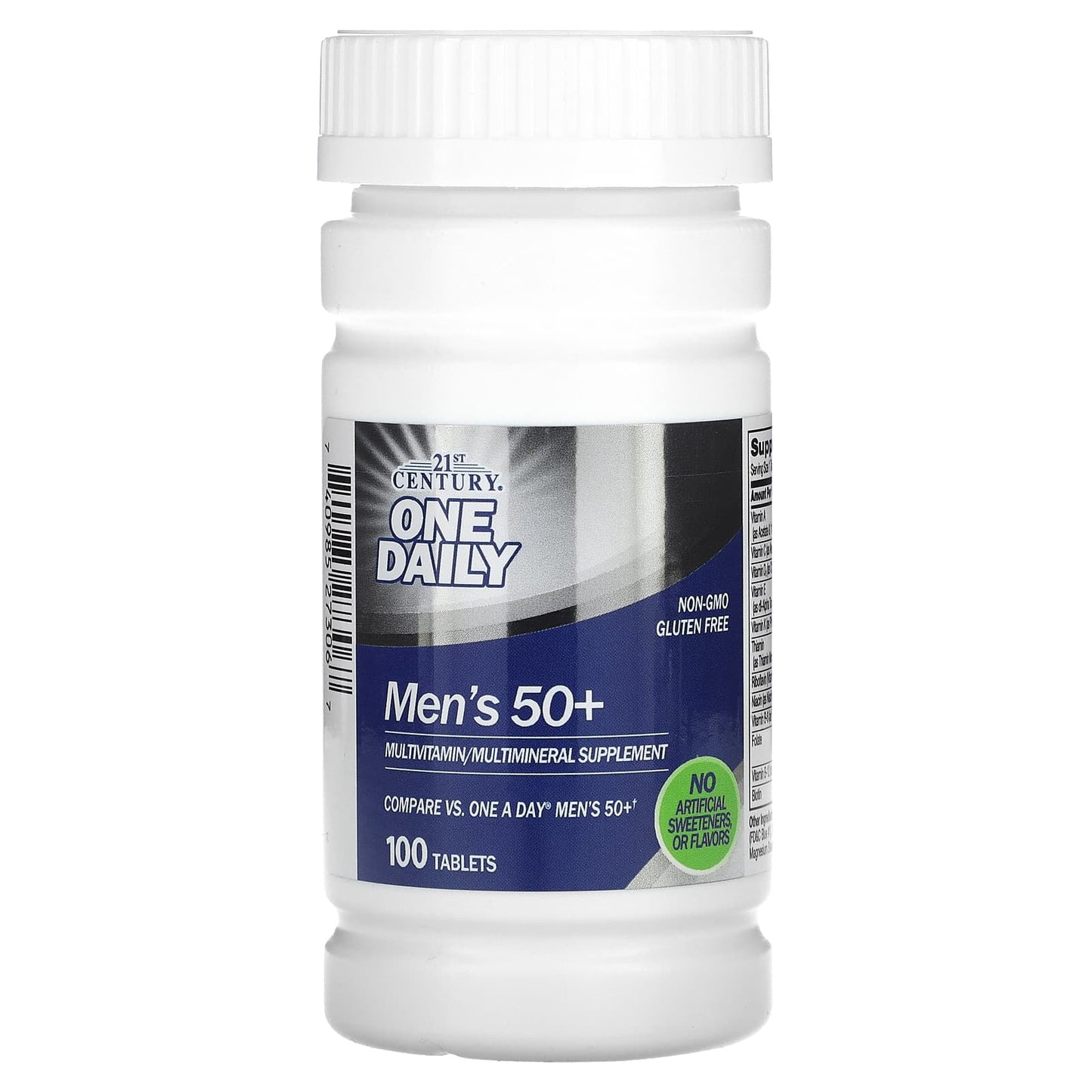 21st Century
One Daily, Men's 50+, Multivitamin Multimineral, 100 Tablets