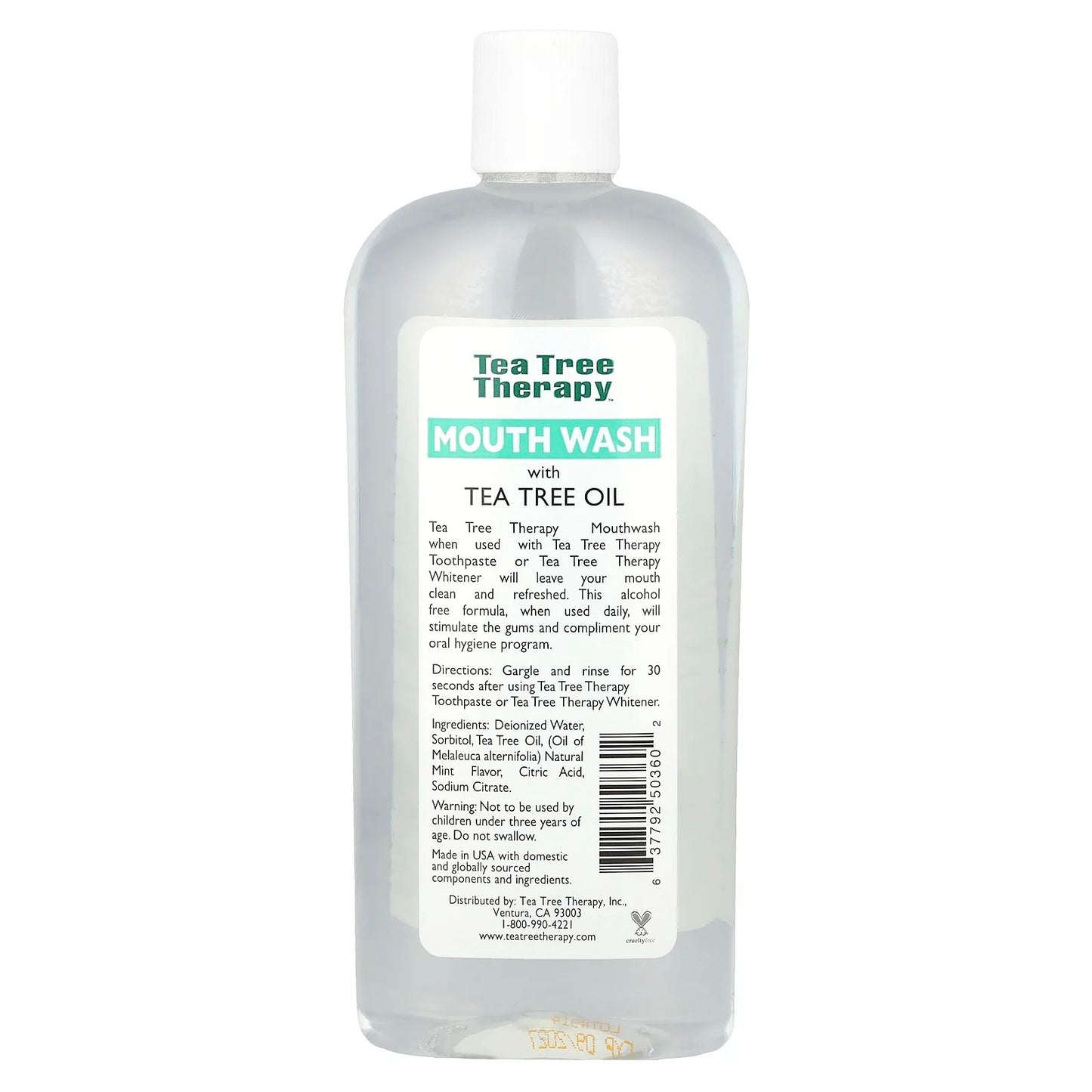 Tea Tree Therapy
Mouthwash with Tea Tree Oil, Alcohol Free, Natural Fresh, 12 fl oz (354 ml)