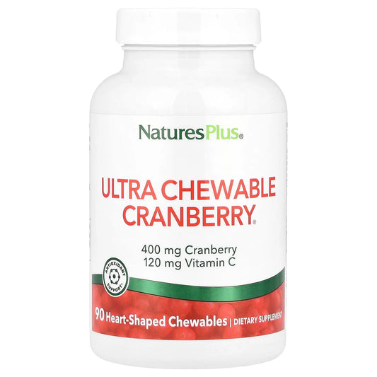 NaturesPlus
Ultra Chewable Cranberry®, 90 Heart-Shaped Chewables