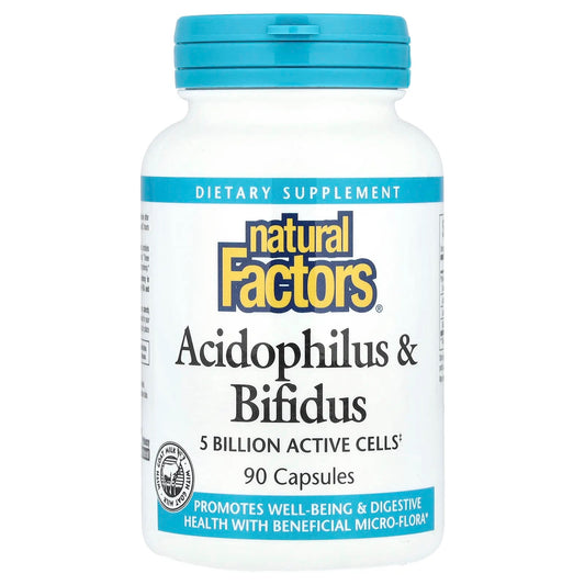 Natural Factors
Acidophilus & Bifidus, 90 Capsules