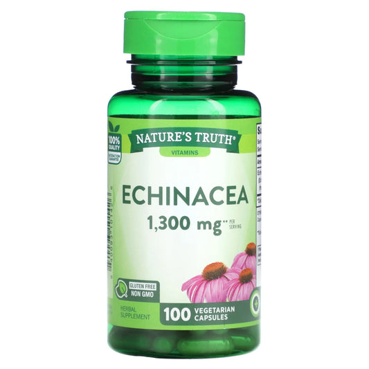 Nature's Truth
Echinacea, 1,300 mg, 100 Vegetarian Capsules (650 mg per Capsule)