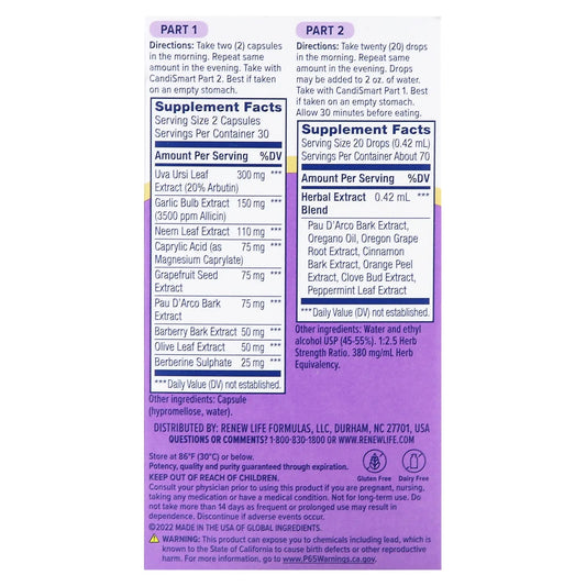 Renew Life
CandiSmart Cleanse, 14-Day Targeted Cleanse, 2-Part