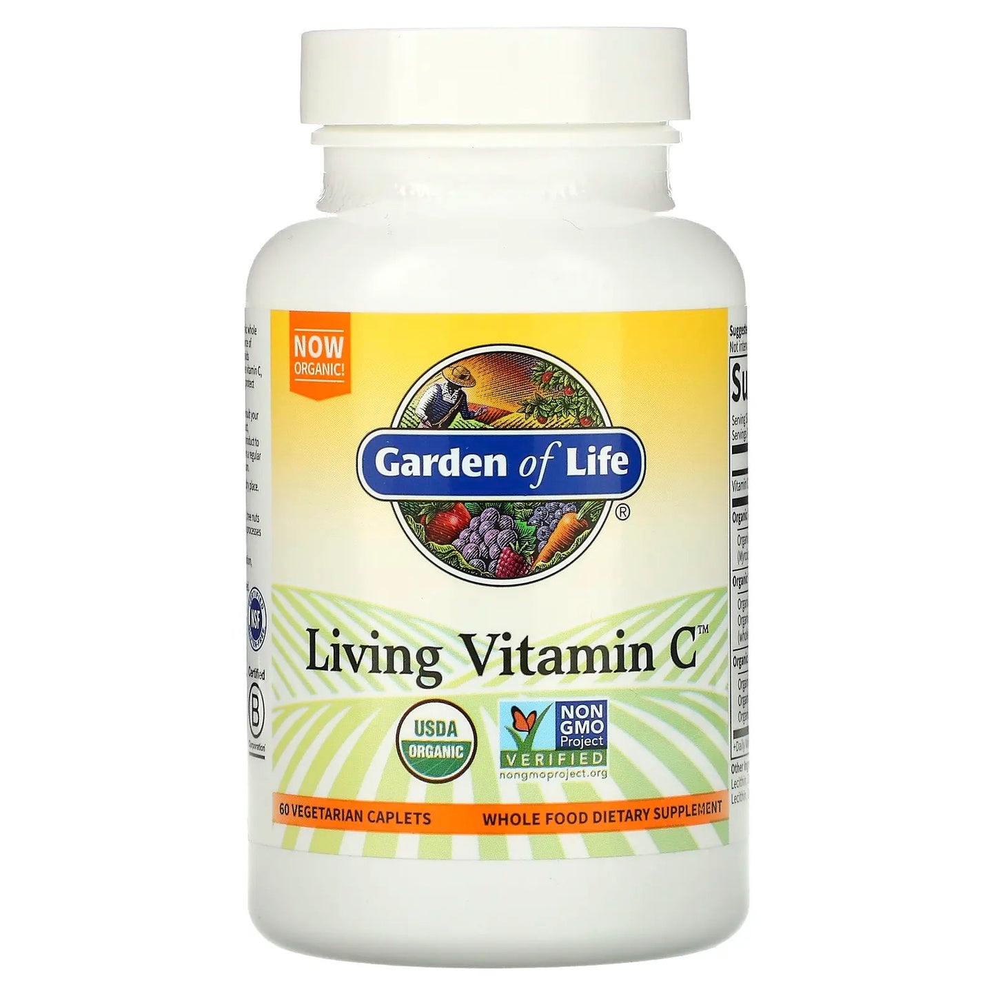 Garden of Life
Living Vitamin C, 60 Vegetarian Caplets