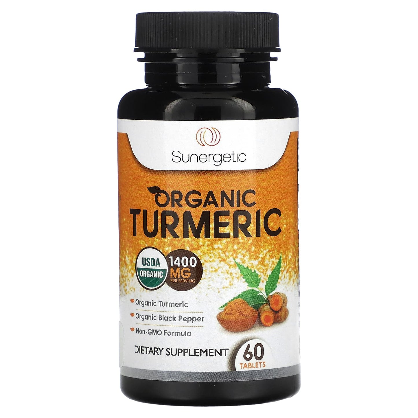 Sunergetic
Organic Turmeric, 1400 mg, 60 Tablets