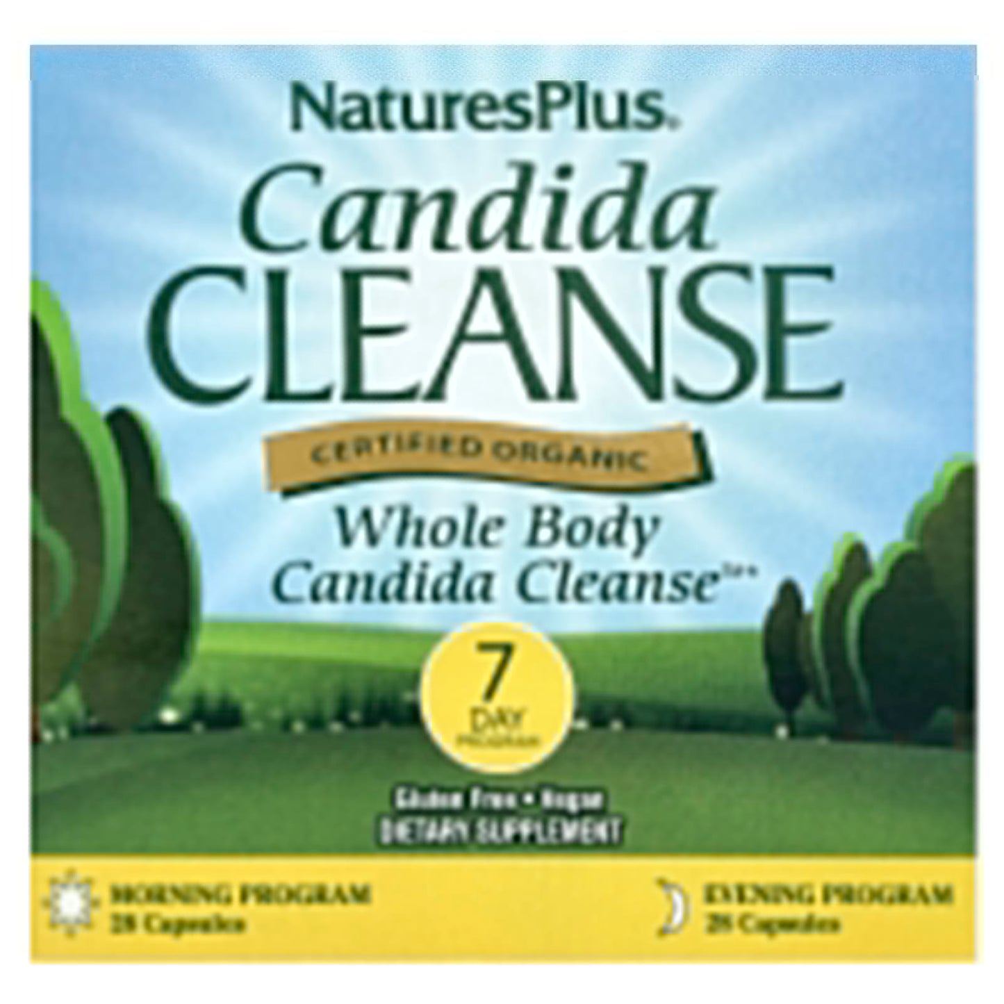 NaturesPlus
Candida Cleanse, 7 Day Program, 2 Bottles, 28 Capsules Each