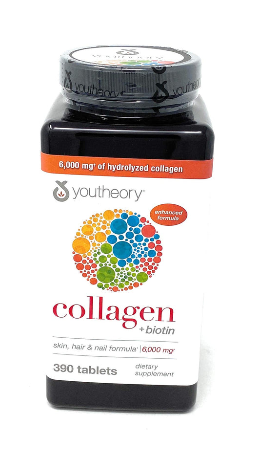 YOUTHEORY COLLAGEN + BIOTIN, 390 TABLETS