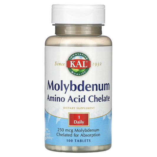 KAL
Molybdenum Amino Acid Chelate, 250 mcg, 100 Tablets