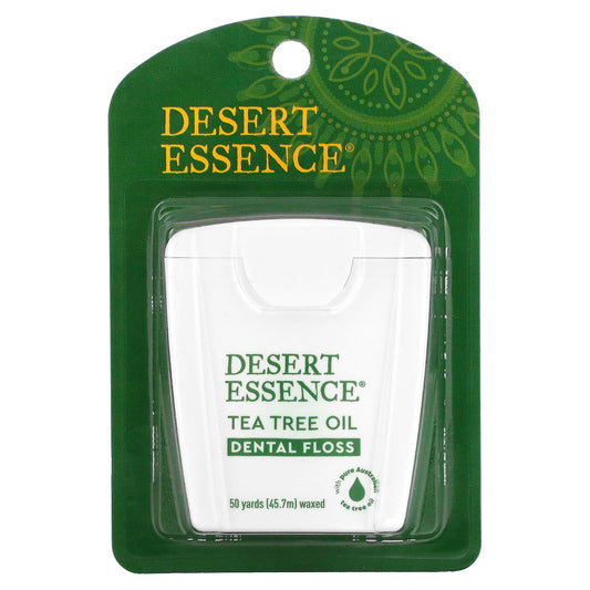 Desert Essence
Tea Tree Oil Dental Floss, Waxed, 50 Yds (45.7 m)