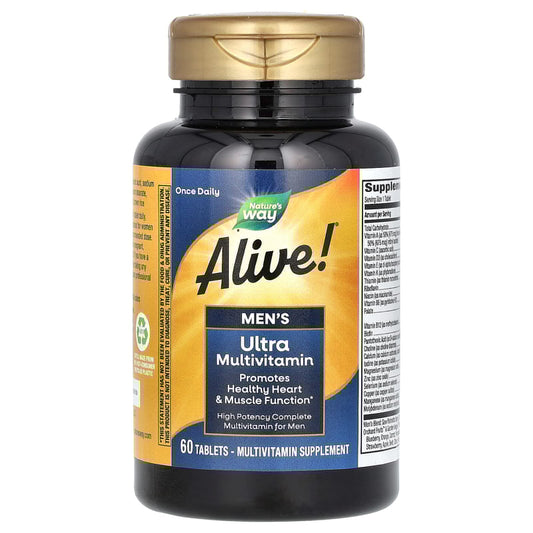 Nature’s Way
Alive! Men's Ultra Multivitamin, 60 Tablets