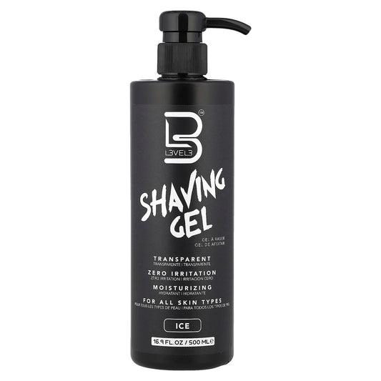 Level 3
Shaving Gel, Ice, 16.9 fl oz (500 ml)