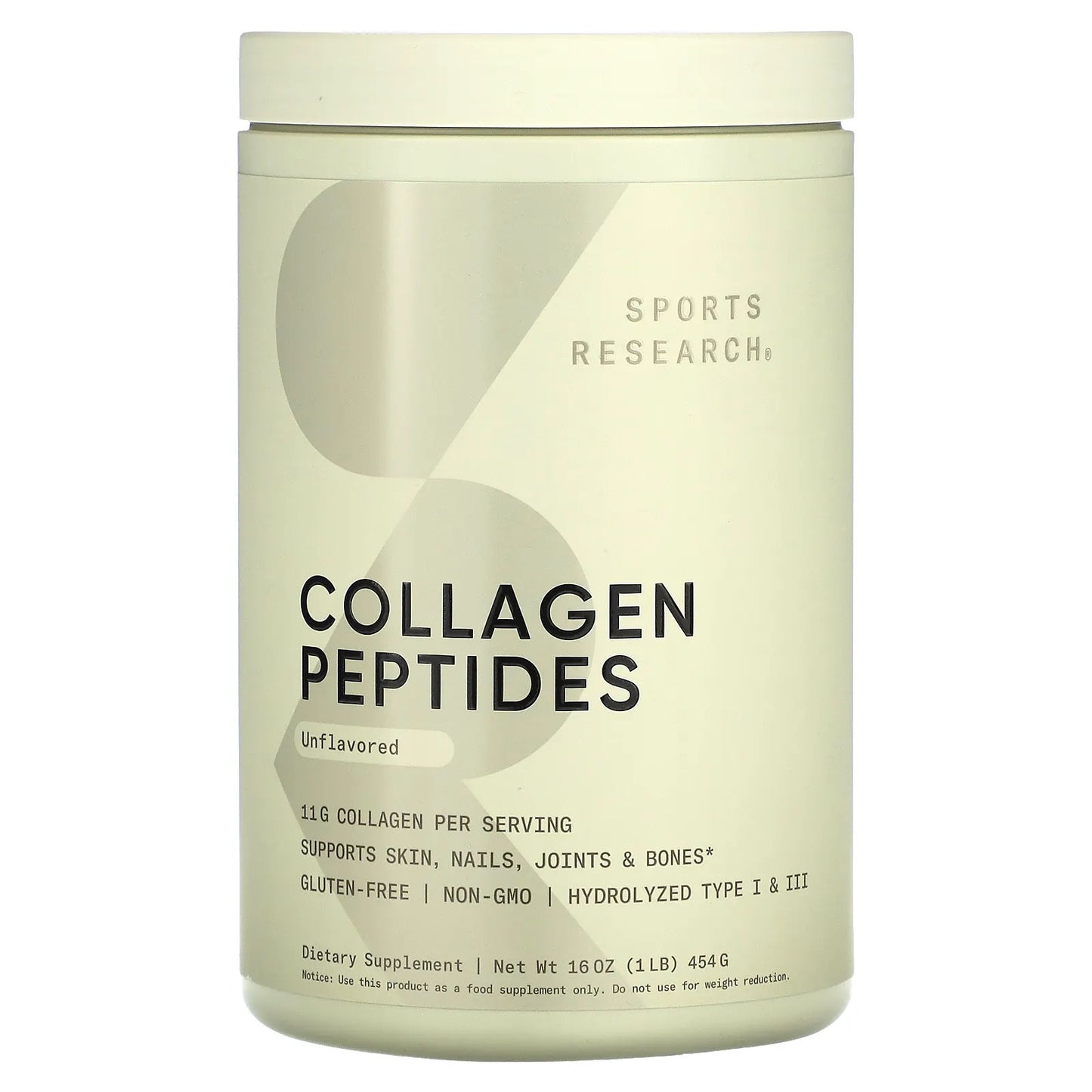 Sport Research, Collagen Peptides, Unflavored, 1 lb (454 g)