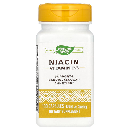 Nature's Way
Niacin, 100 mg, 100 Capsules