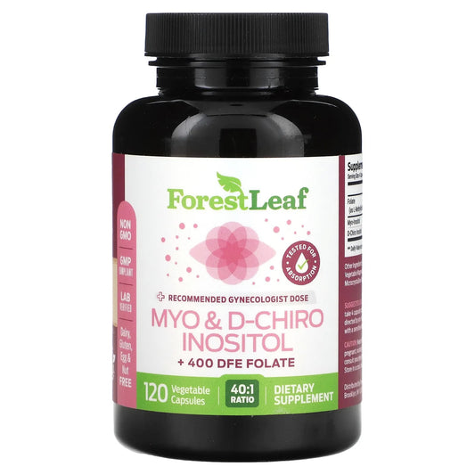 Forest Leaf
Myo & D-Chiro Inositol, 120 Vegetable Capsules