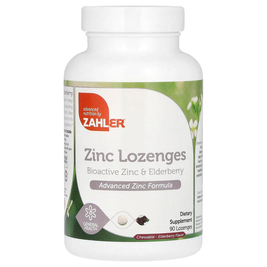 Zahler
Zinc Lozenges, Bioactive Zinc & Elderberry, Elderberry, 90 Lozenges