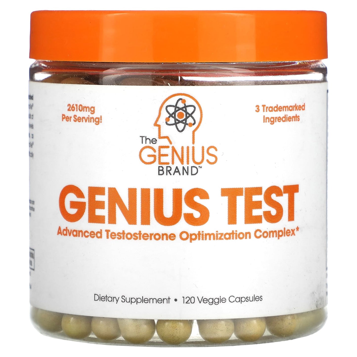 The Genius Brand
Genius Test, Advanced Testosterone Optimizing Complex, 120 Veggie Capsules