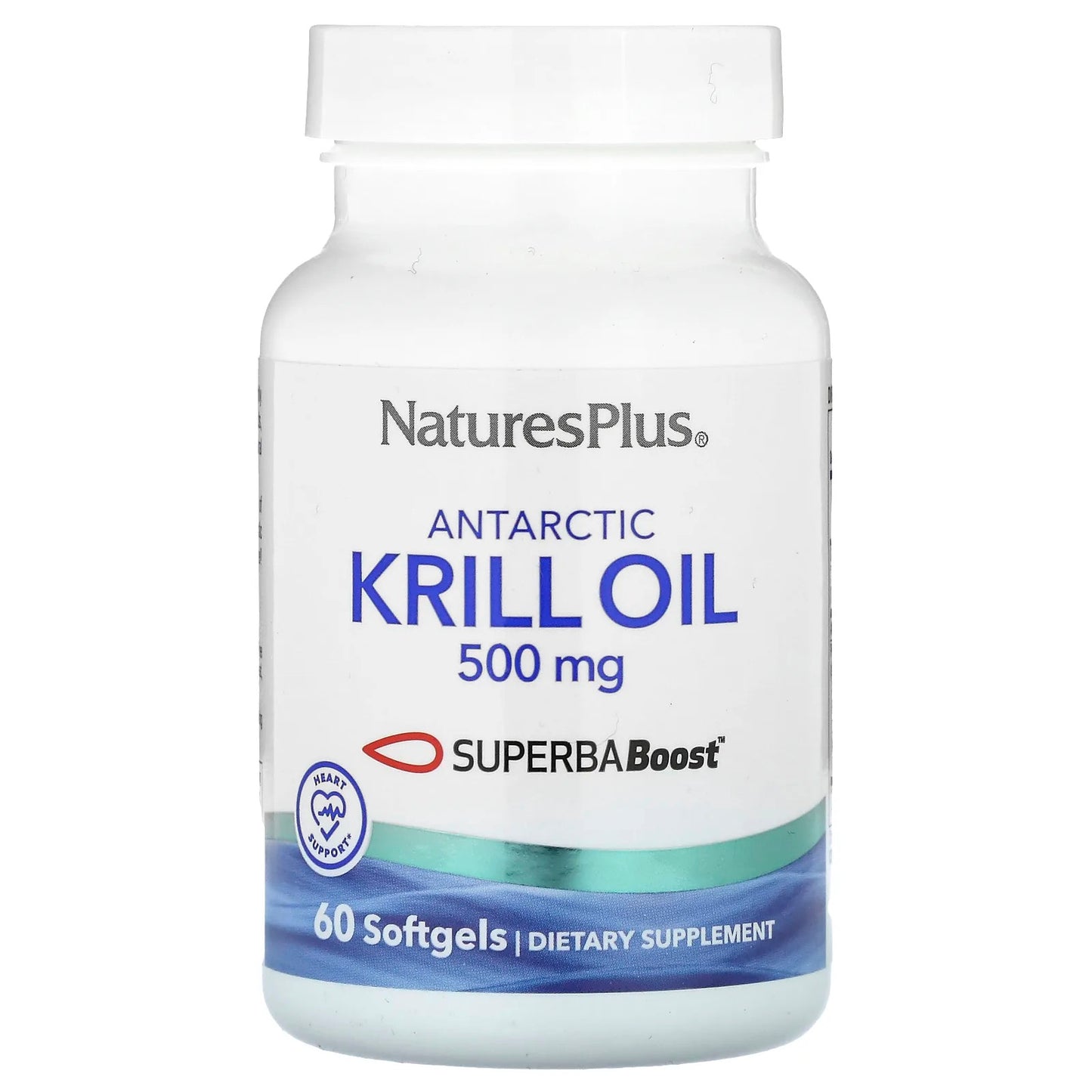 NaturesPlus
Antarctic Krill Oil, 500 mg, 60 Softgels