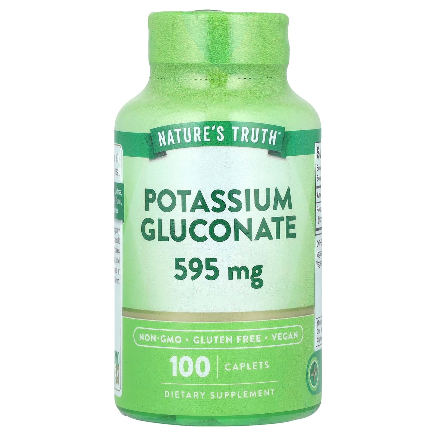 Nature's Truth
Potassium Gluconate, 595 mg, 100 Caplets