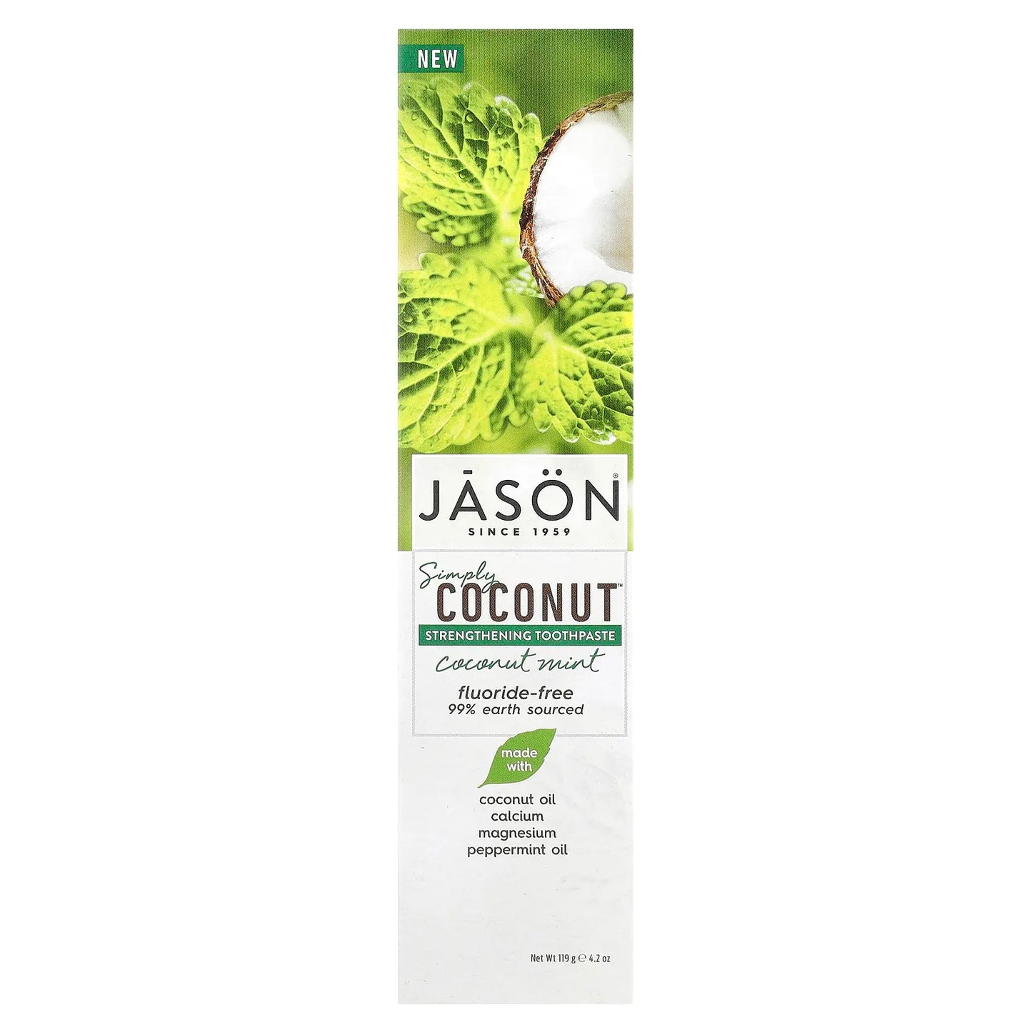 ason Natural
Simply Coconut, Strengthening Toothpaste, Fluoride-Free, Coconut Min