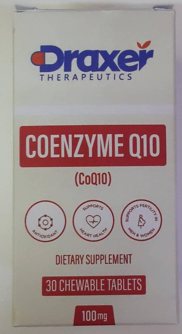 DRAXER COENZYME Q10, 30 CHEWABLE TABLETS