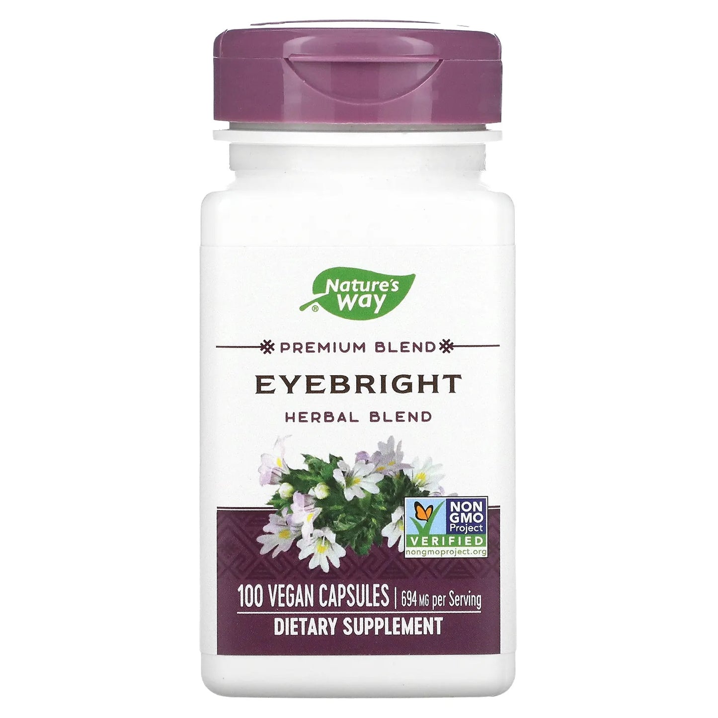 Nature's Way
Eyebright, Herbal Blend, 694 mg, 100 Vegan Capsules (347 mg per Capsule)