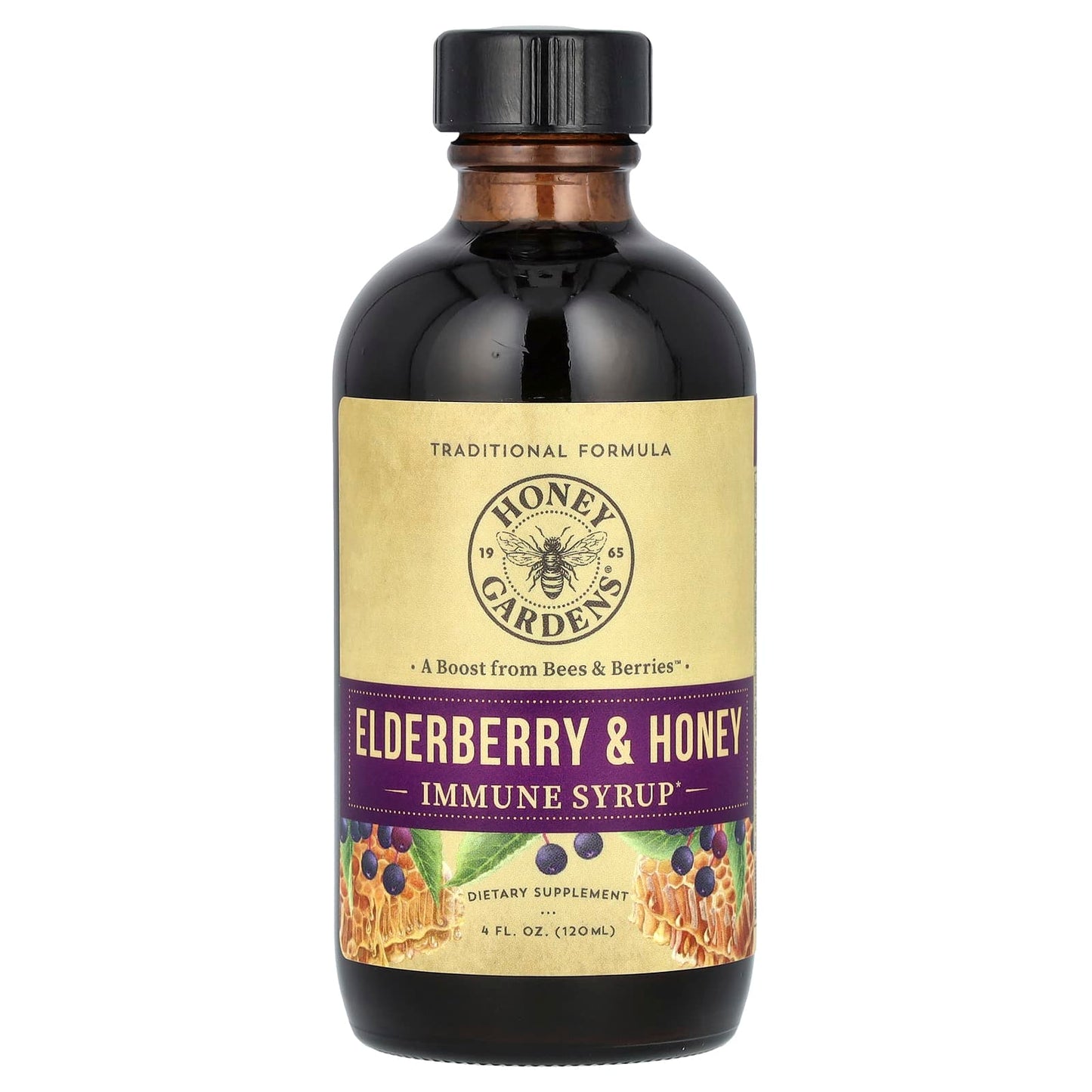 Zand
Immune Syrup, Elderberry & Honey, 4 fl oz (120 ml)