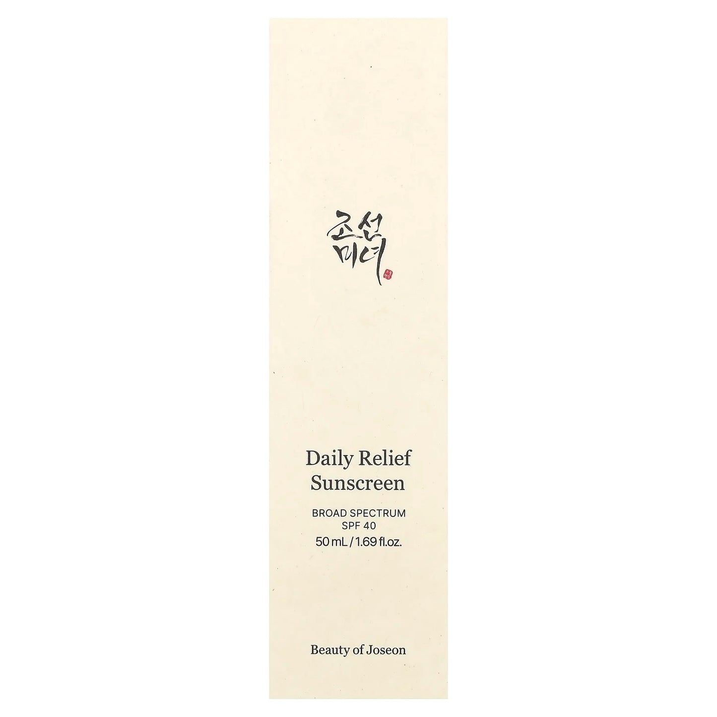 Beauty of Joseon
Daily Relief Sunscreen, SPF 40, 1.69 fl oz (50 ml)