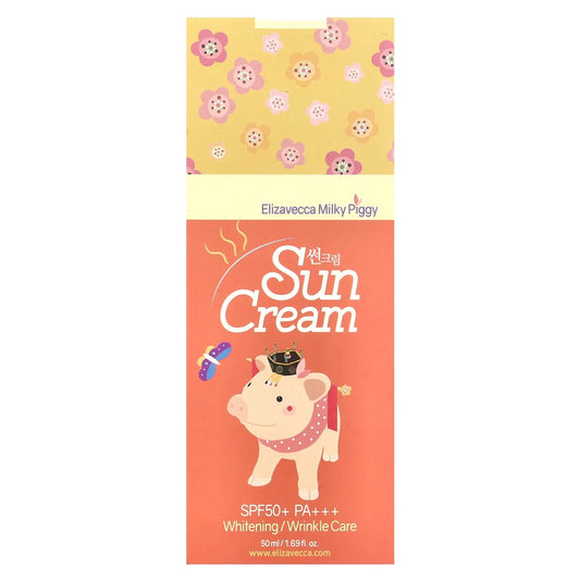 Elizavecca
Milky Piggy, Sun Cream, SPF 50+, PA+++, 1.69 fl. (50 ml)