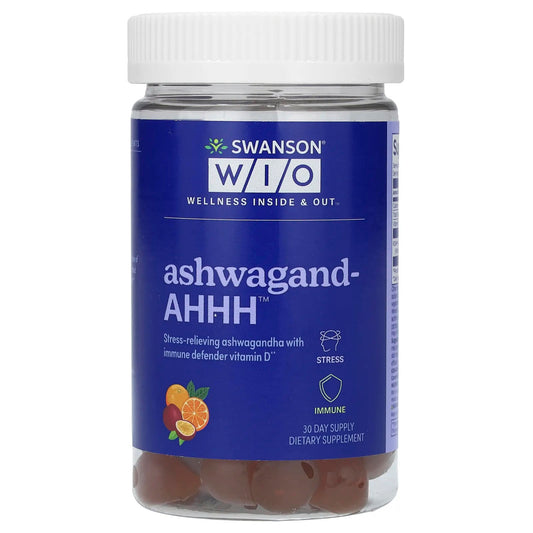 Swanson WIO
Ashwagand-AHHH, Passion Fruit-Orange, 60 Gummies