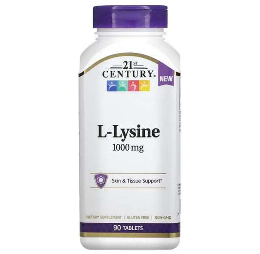 21ST CENTURY L-LYSINE 1000MG, 90 TABLETS