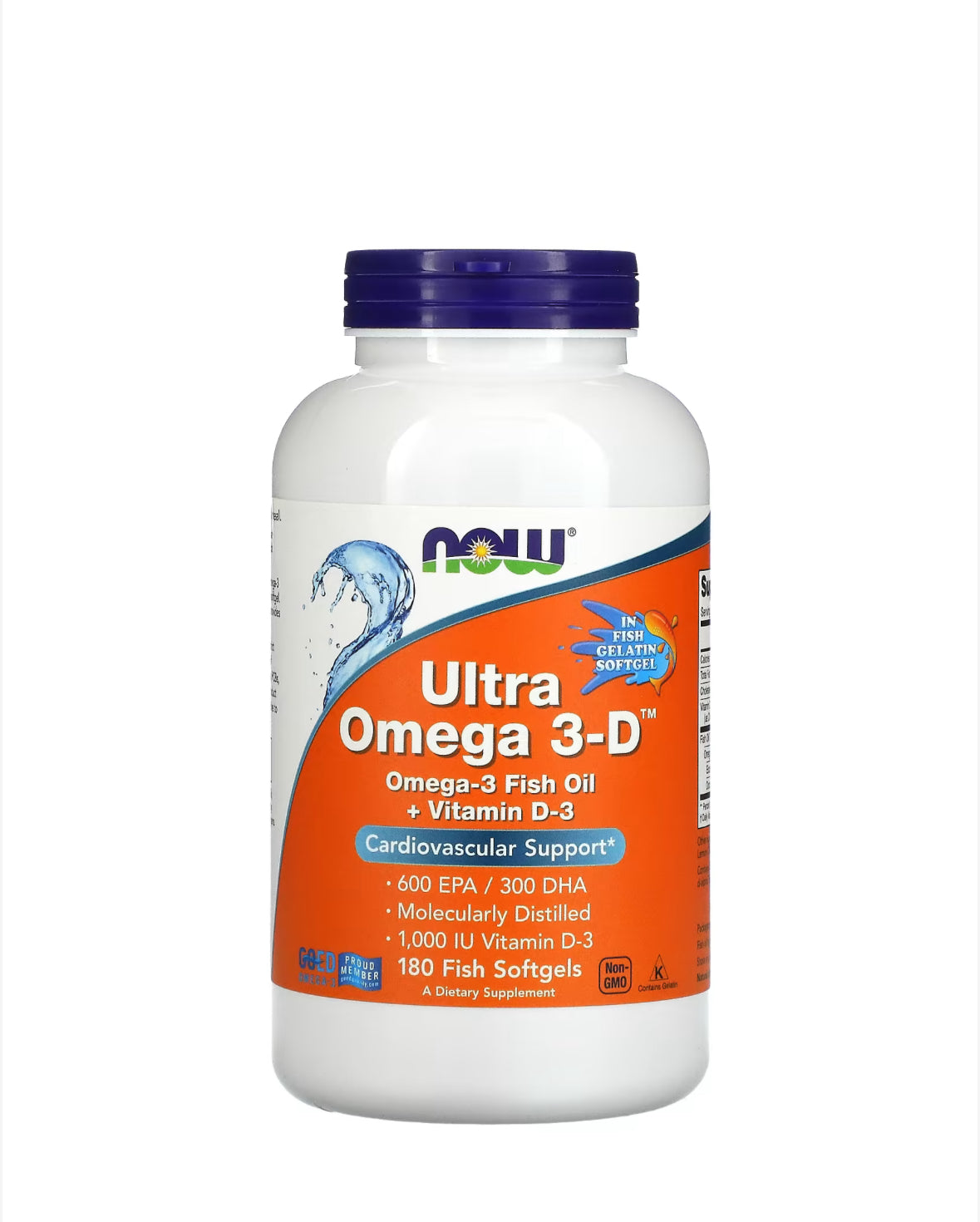 NOW ULTRA OMEGA 3-D, 180 FISH SOFTGELS – Health Online