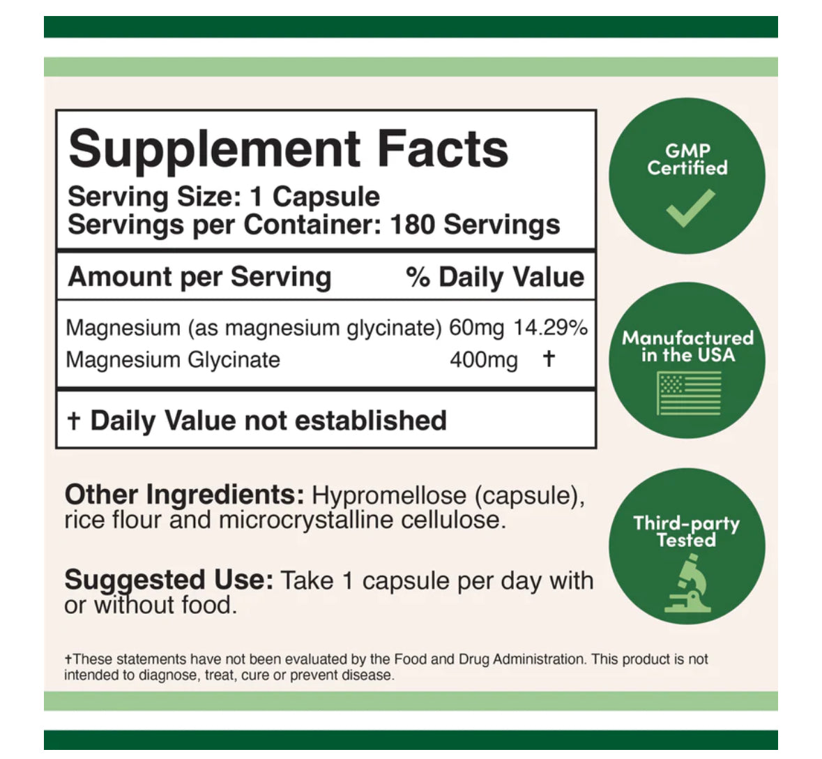 DOUBLE WOOD MAGNESIUM GLYCINATE 400MG