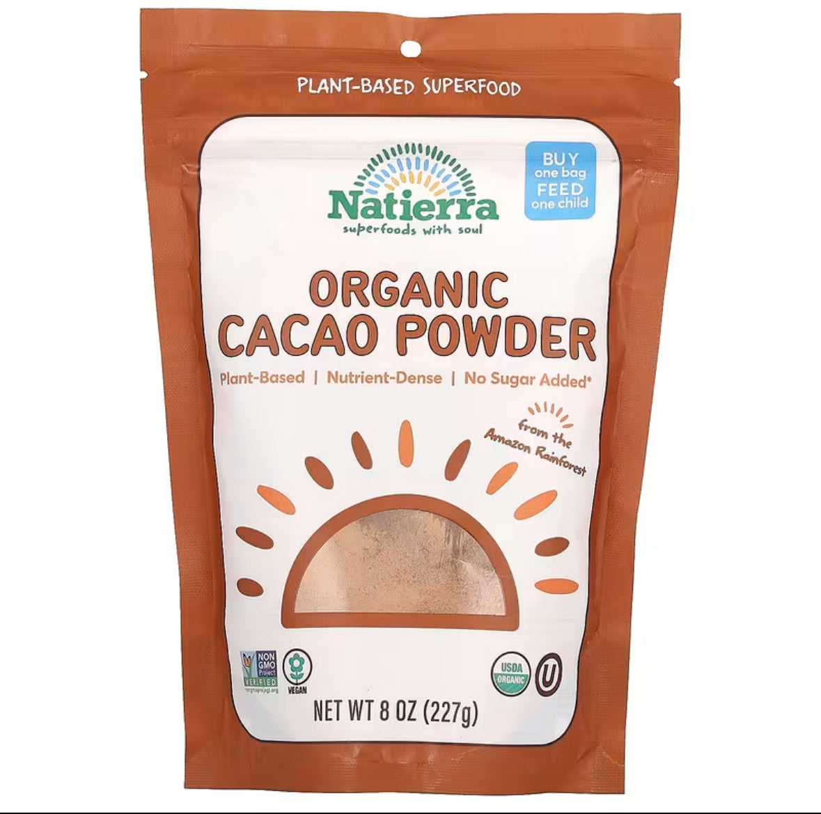 NATIERRA ORGANIC CACAO POWDER 227G