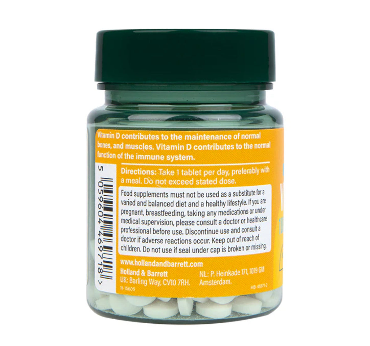 HOLLAND & BARRETT MEDIUM STRENGTH VITAMIN D 1000 I.U.