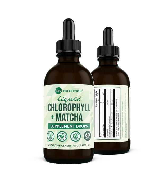 360 NUTRITION LIQUID CHLOROPHYLL + MATCHA SUPPLEMENT DROPS