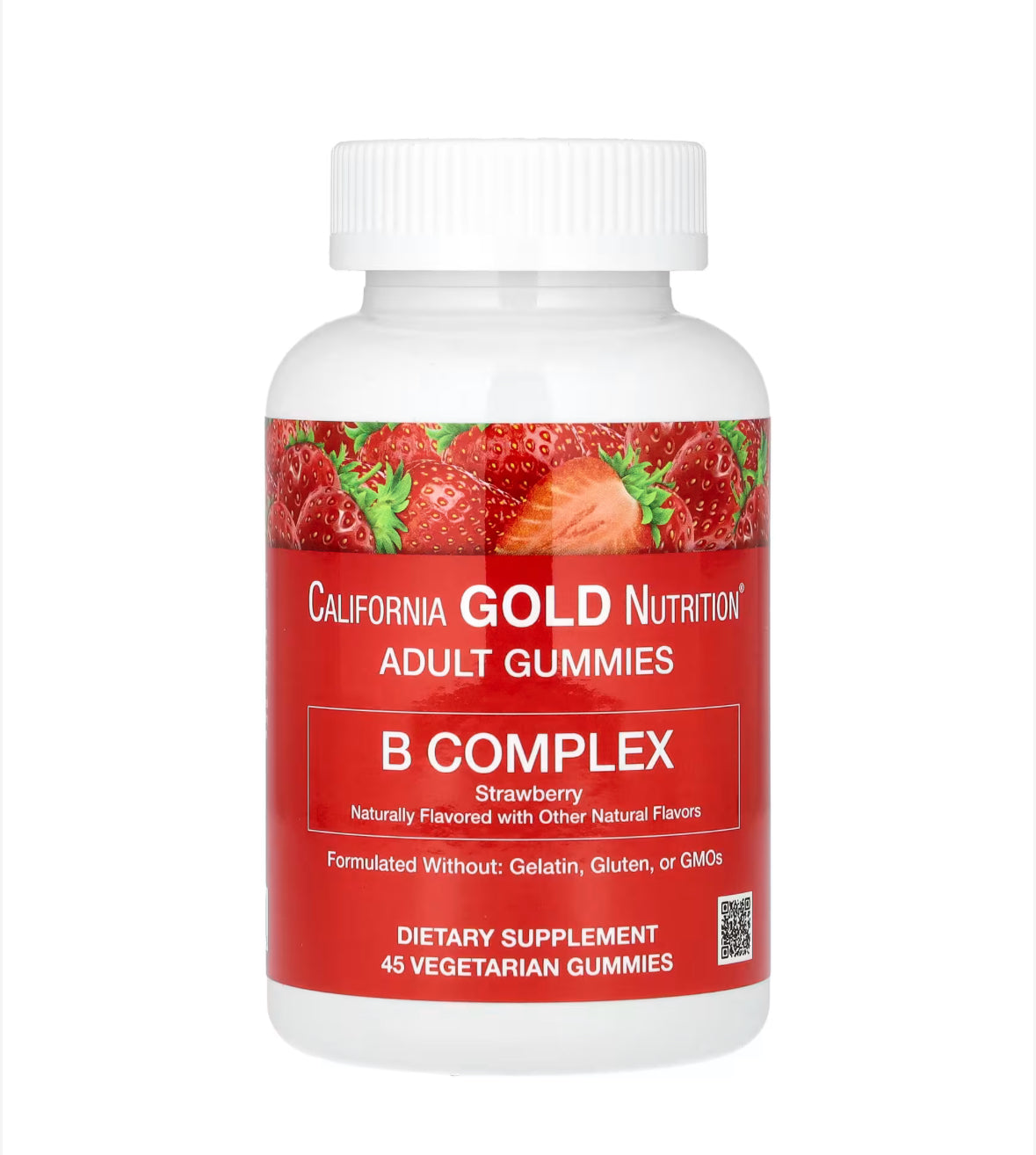 CALIFORNIA GOLD NUTRITION B COMPLEX STRAWBERRY GUMMIES