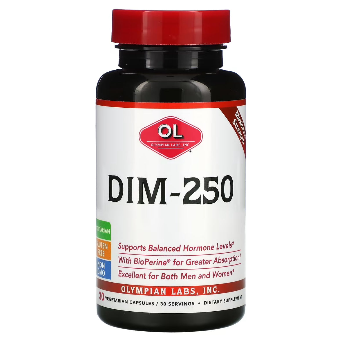 OLYMPIAN LABS DIM 250, 30 VEG CAPSULES