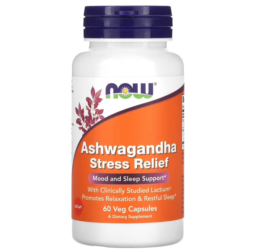 NOW ASHWAGANDHA STRESS RELIEF, 60 VEG CAPSULES