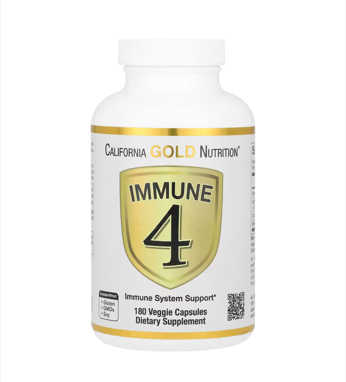 CALIFORNIA GOLD NUTRITION IMMUNE4, 180 VEGGIE CAPSULES