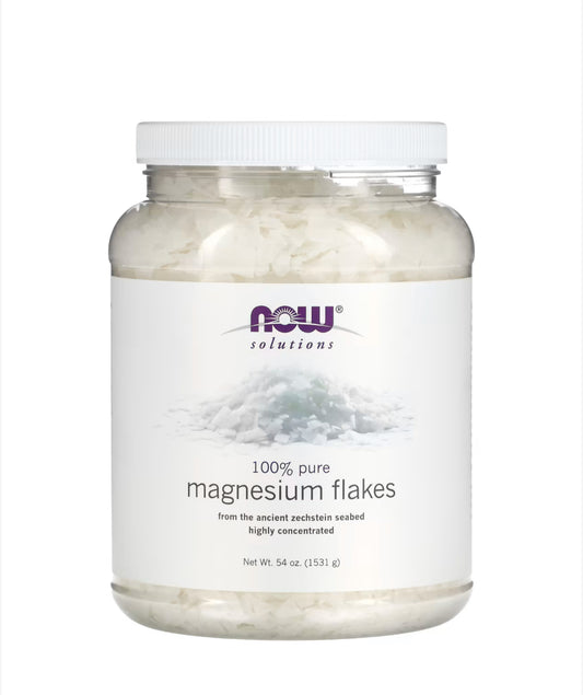 NOW SOLUTIONS 100% PURE MAGNESIUM FLAKES, 1531G