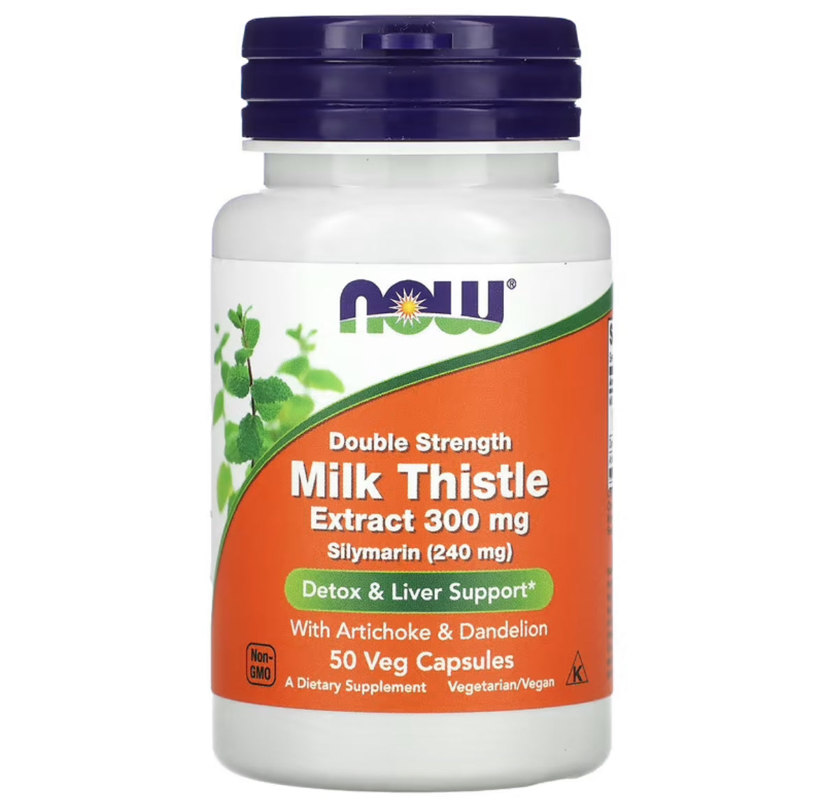 NOW MILK THISTLE EXTRACT 300MG, 50 VEG CAPSULES