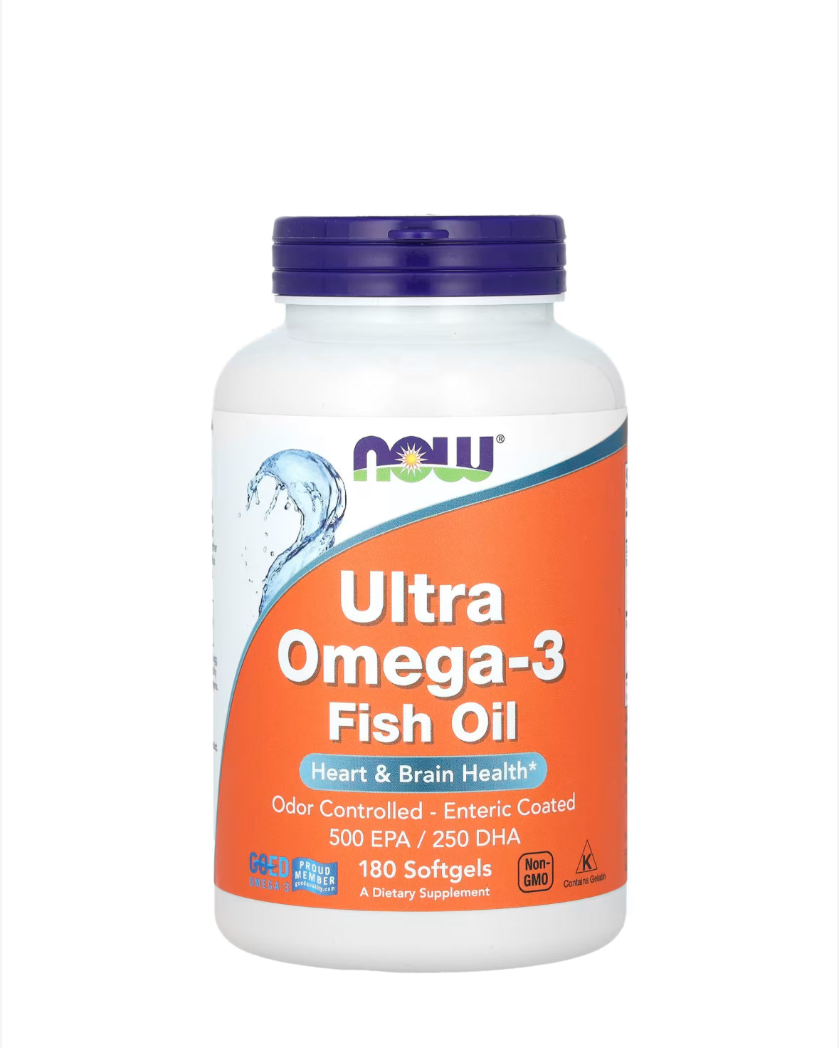 NOW ULTRA OMEGA 3 FISH OIL, 180 SOFTGELS