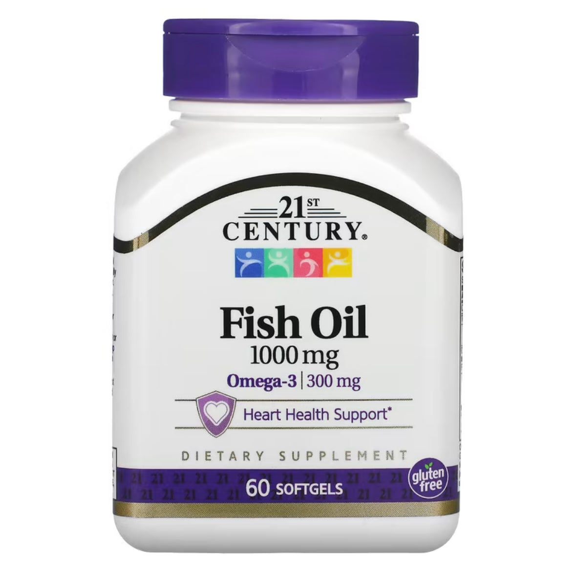 21ST CENTURY FISH OIL 1000MG, 60 SOFTGELS