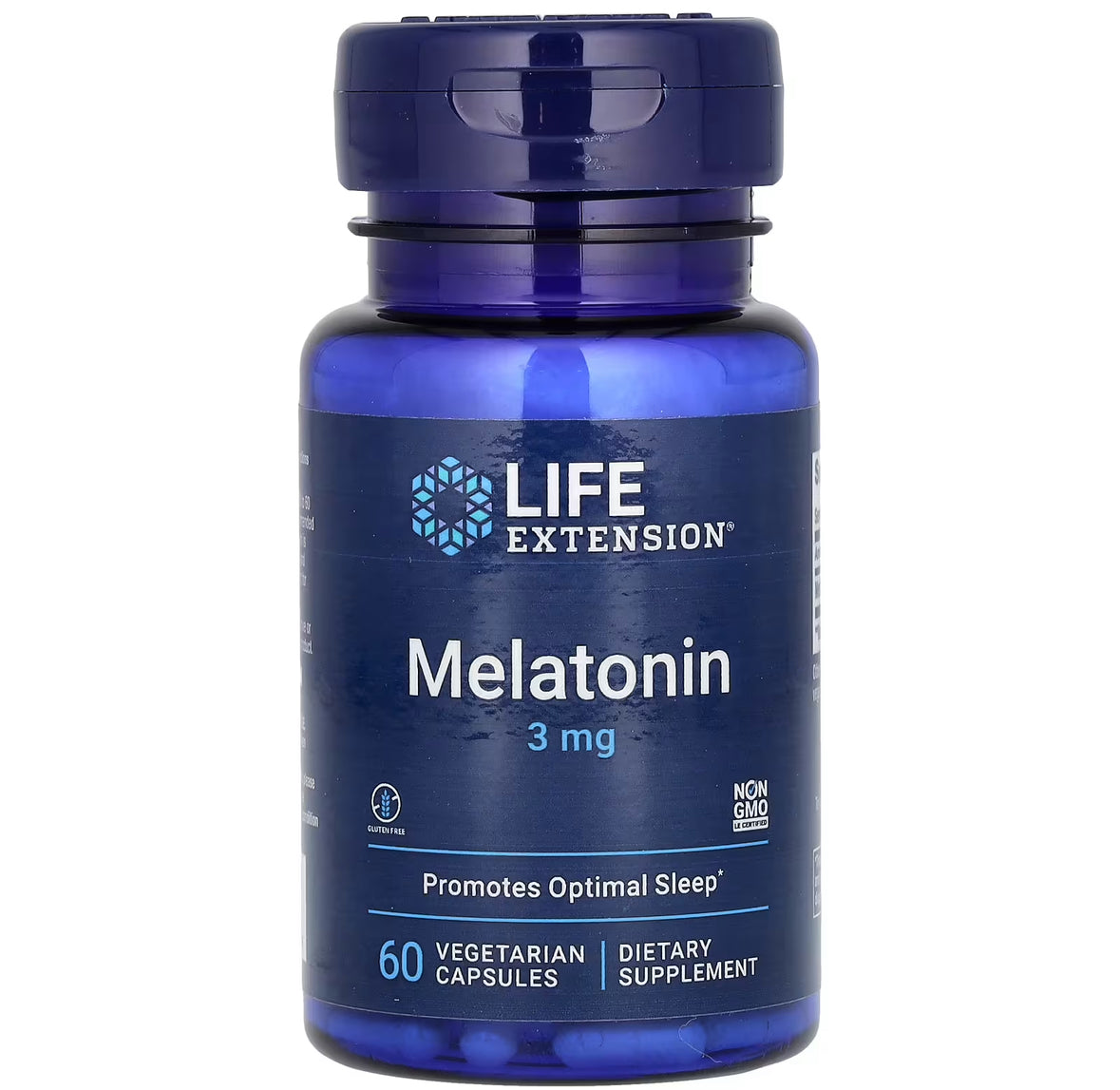 LIFE EXTENSION MELATONIN 3MG, 60 VEG CAPSULES