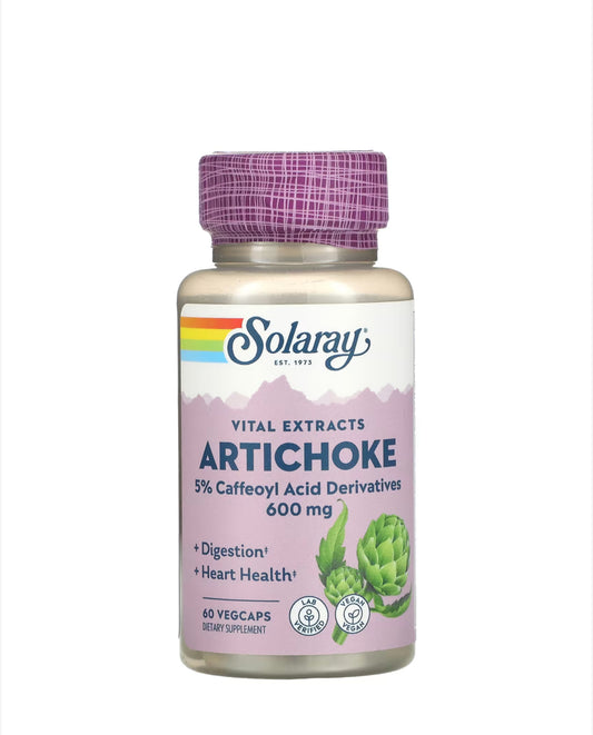 SOLARAY ARTICHOKE 600MG, 60 VEGCAPS