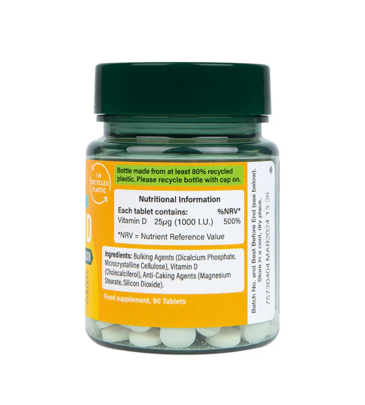 HOLLAND & BARRETT MEDIUM STRENGTH VITAMIN D 1000 I.U.