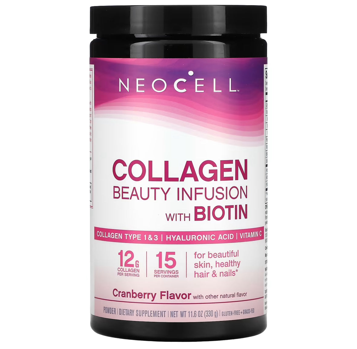 NEOCELL COLLAGEN BEAUTY INFUSION WITH BIOTIN, CRANBERRY FLAVOUR 330G