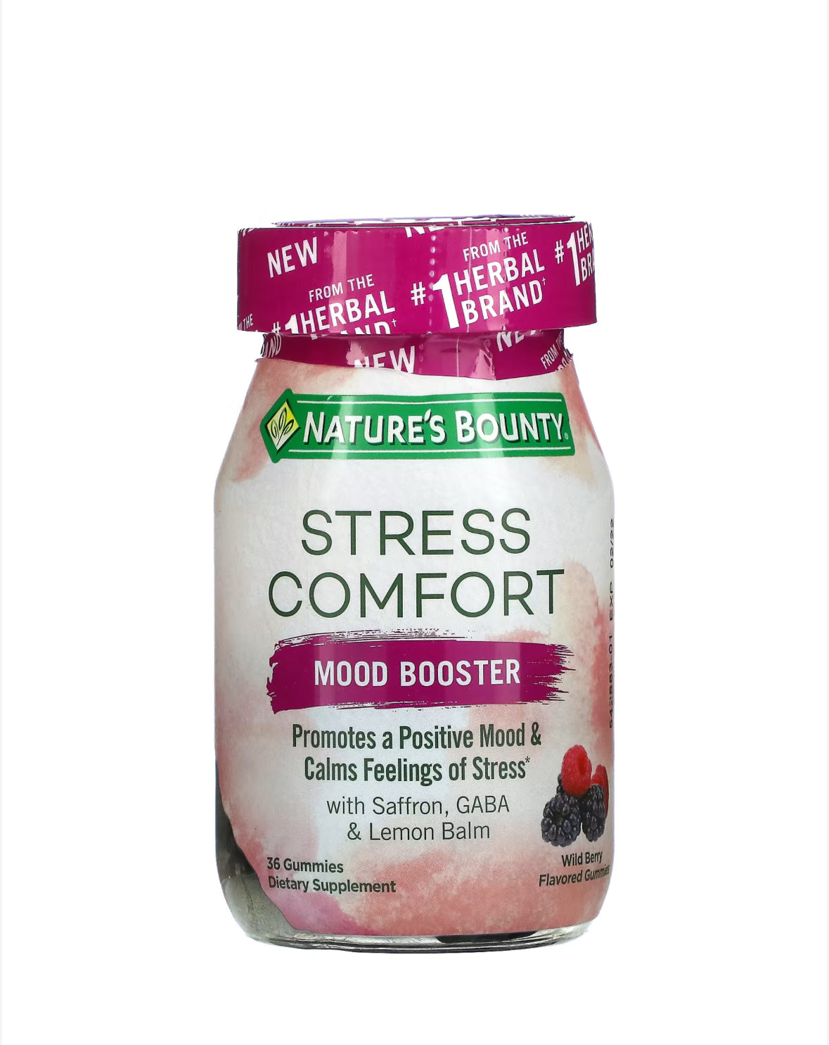 NATURE’S BOUNTY STRESS COMFORT, MOOD BOOSTER, WILD BERRY, 36 GUMMIES