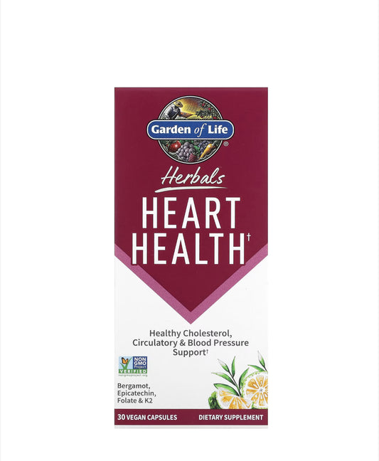 GARDEN OF LIFE HERBALS HEART HEALTH, 30 VEGAN CAPSULES