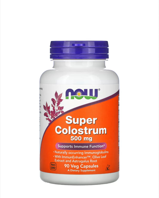 NOW SUPER COLOSTRUM 500MG, 90 VEG CAPSULES