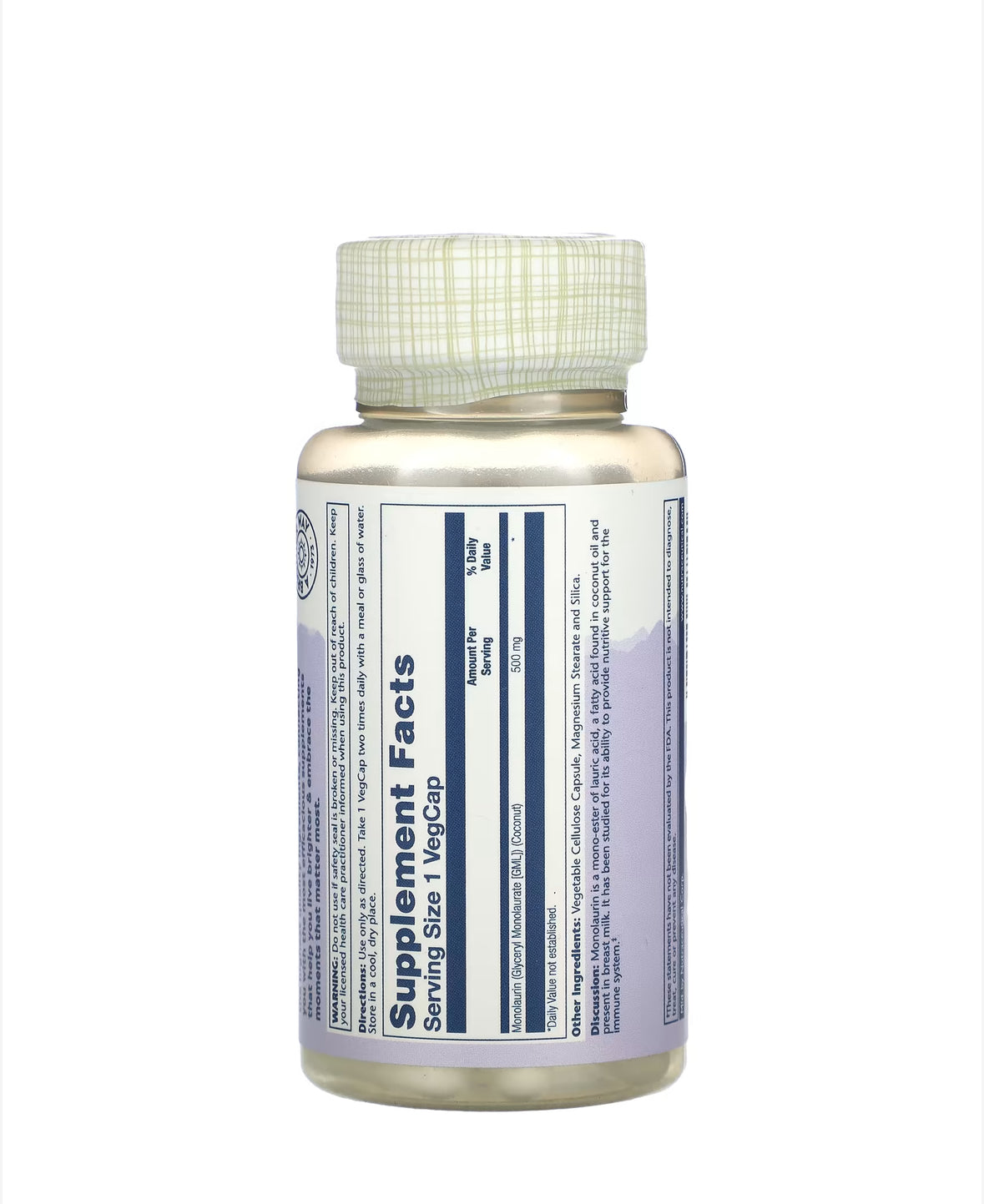 SOLARAY MONOLAURIN 500MG